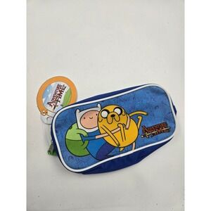Adventure Time Finn and Jake Blue Canvas Pencil Case Cartoon Network NWT